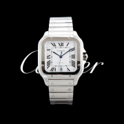8위 (실사영상) Cartier 까르띠에 베스트 추천 아이템 1대1 제작 깔끔하고 시원한 산토스 더 까르띠에 시계 라지 39.8mm 오토매틱 화이트다이얼 car1097 - Cartier Santos de watch L/L 35mm Automatic Movement White Dial