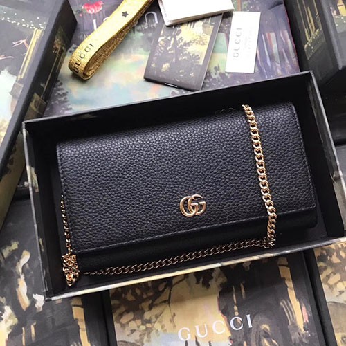 GUCCI 구찌 신상 레더 장지갑겸 미니체인크로스 MARMOT 546585