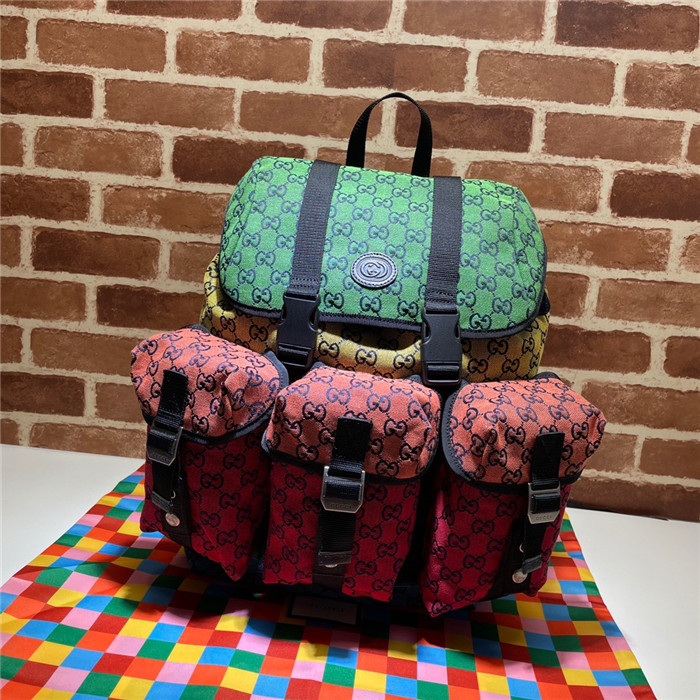 GUCCI 구찌 멀티컬러 캔버스 스몰 백팩 658783