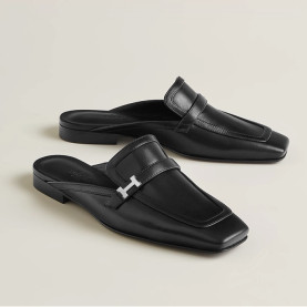 HERMES 에르메스 여성 그루피 레더 뮬 2COLOR