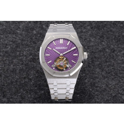 AUDEMARS PIGUET 오데마피게 로얄오크 뚜르비옹 스틸 퍼플다이얼