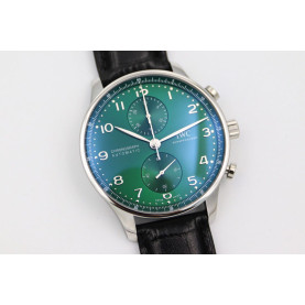 IWC 아이더블유씨 포르투기저 크로노 스틸 그린다이얼