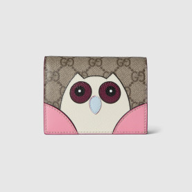 GUCCI 구찌 GG 부엉이 디테일 미니 반지갑 818767