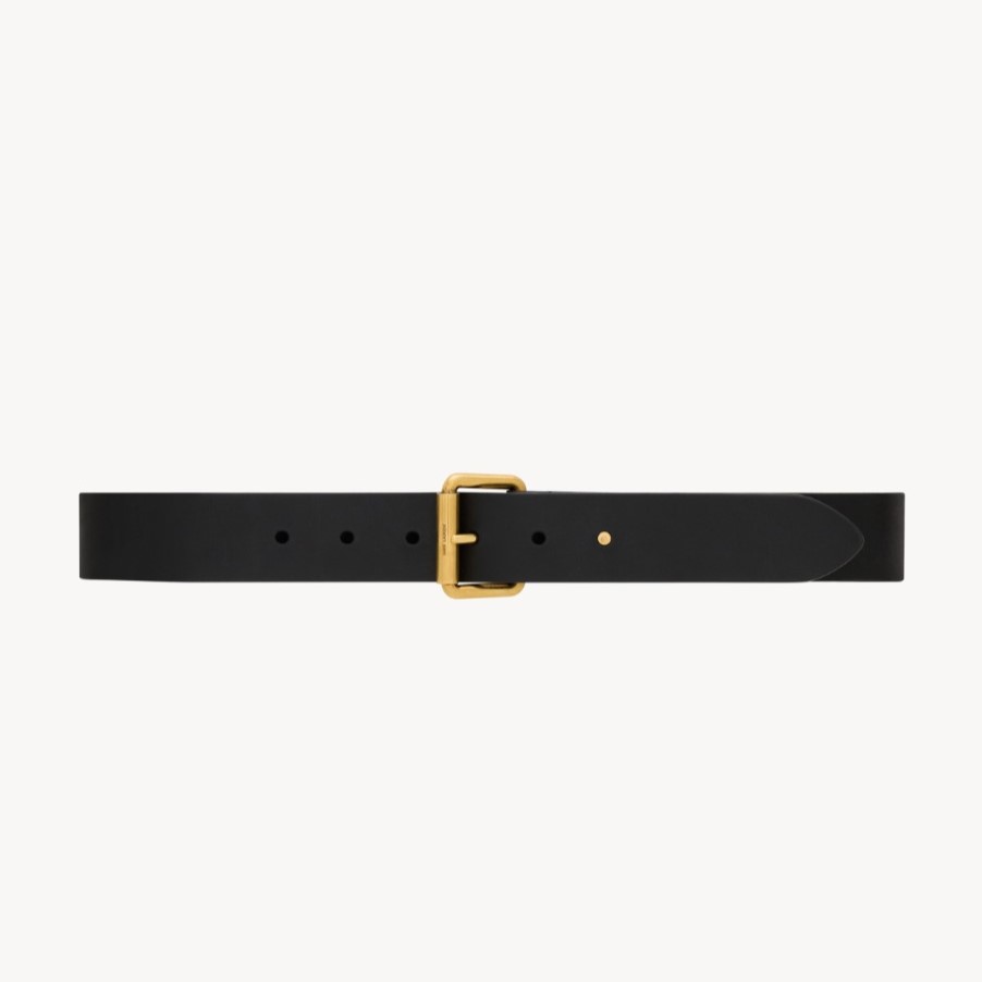 SAINT LAURENT 생로랑 베지터블 태닝 가죽 소재의 Motorcycle 벨트 789913 (35mm) 2COLOR