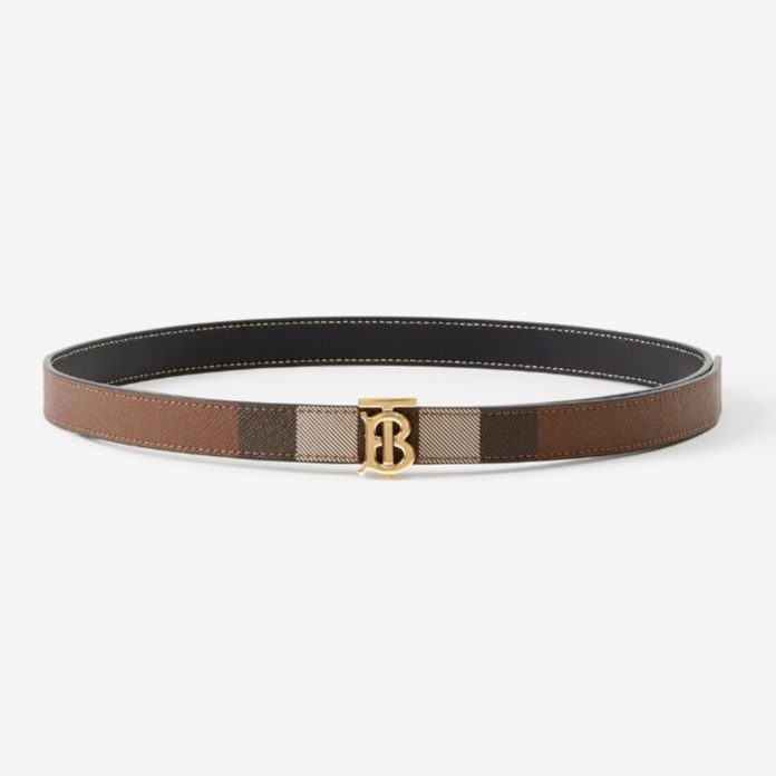BURBERRY 버버리 체크 레더 리버시블 TB 벨트 80623451 (20mm) 2COLOR