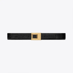 SAINT LAURENT 생로랑 악어 엠보 가죽 버클 협벨트 658518 (30mm) 2COLOR
