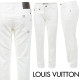 LOUIS VUITTON 루이비통 모노 자수 화이트 슬림 일자진