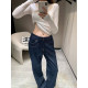 CHANEL 샤넬 진청 바지
