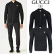 GUCCI 구찌 골드스틸 레더 램스울 니트 집업 2COLOR