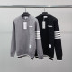 THOM BROWNE 톰브라운 사선완장 라인포켓 울 니트