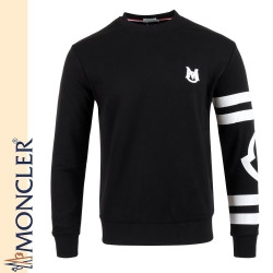 MONCLER 몽클레어 자수 삼선 맨투맨