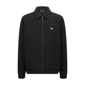 PRADA 프라다 새틴 저지 텍스처 자켓