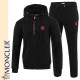MONCLER 몽클레어 레드 로고 후드집업 셋업