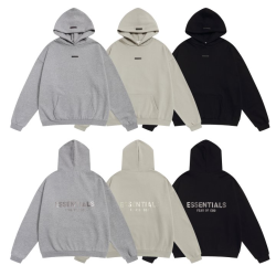 FEAR OF GOD 피어오브갓 에센셜 603 패치 로고 플리스 후드
