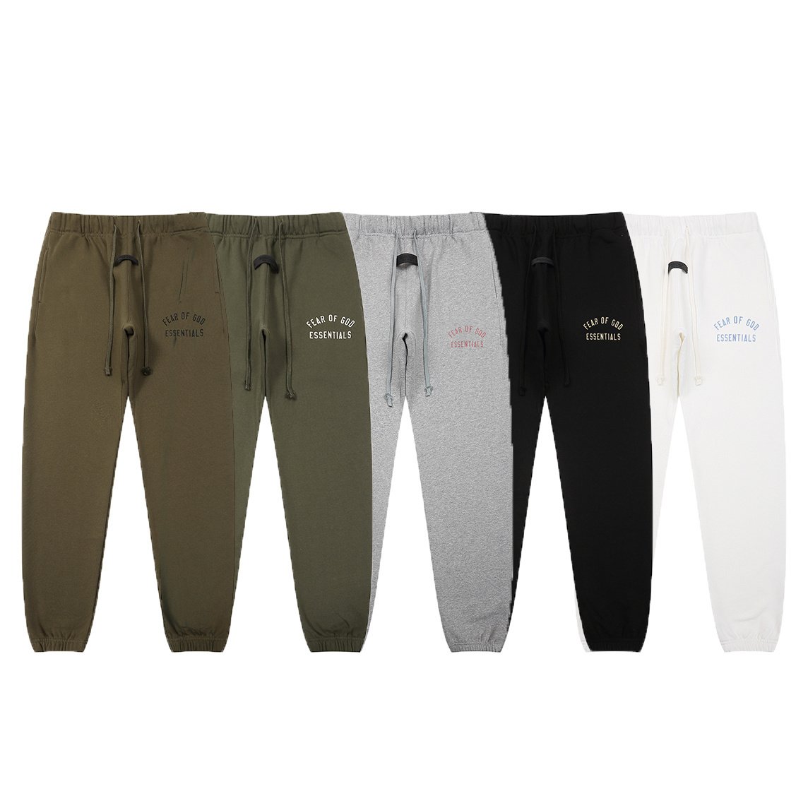 FEAR OF GOD 피어오브갓 에센셜 728 로고 플리스 스웨트 팬츠