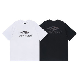 BALENCIAGA 발렌시아가 23110 크랙 3B 스포츠 아이콘 로고 반팔