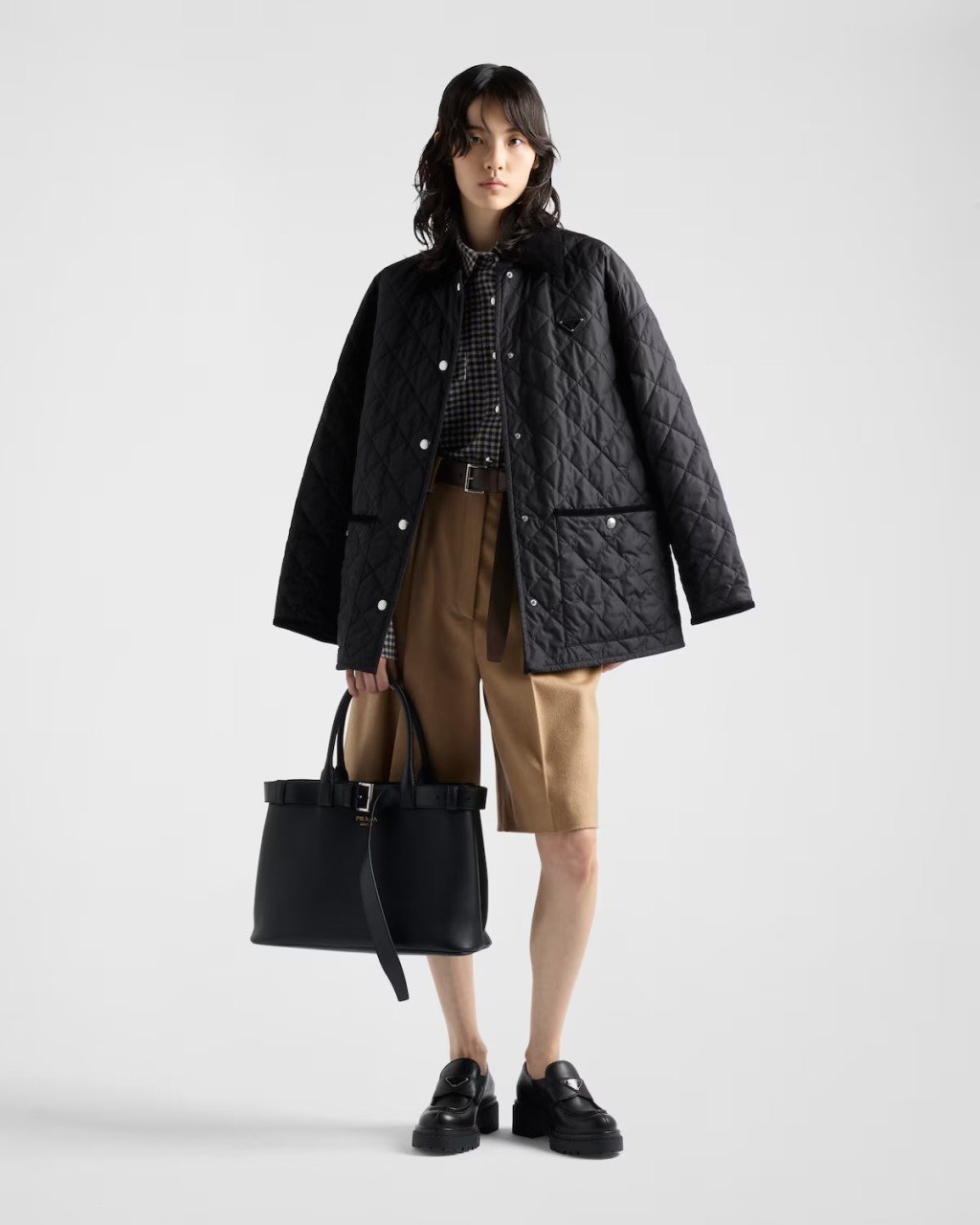 PRADA 프라다 리나일론 라이트 퀼팅 자켓
