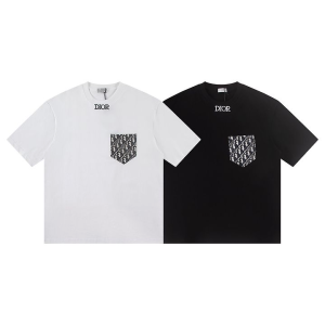 DIOR 디올 6357 오블리크 포켓 자수 로고 반팔