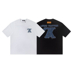 LOUIS VUITTON 루이비통 6374 데님 엠브로이더드 시그니처 반팔