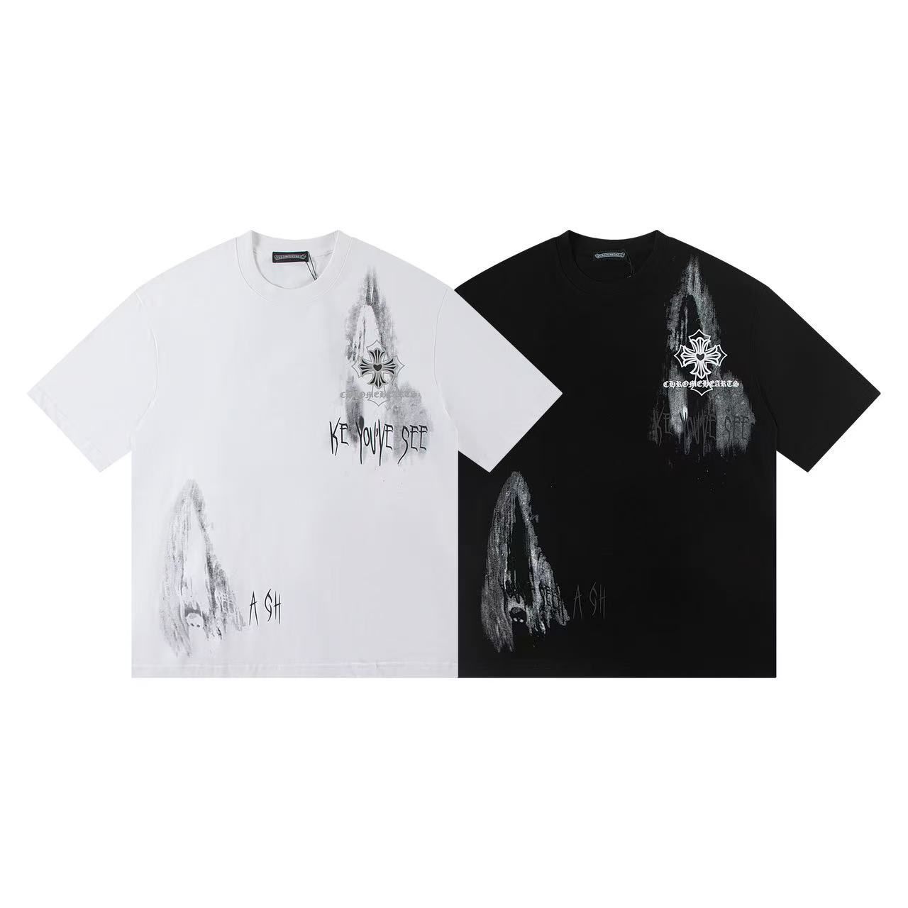 CHROME HEARTS 크롬하츠 6504 그래피티 크로스 반팔